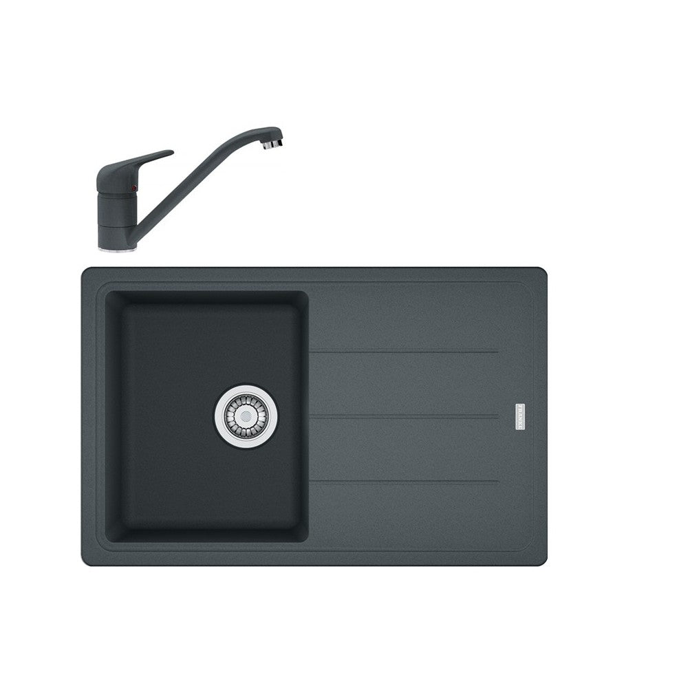 Pachet chiuveta BFG 611-78+baterie Novara Plus Negru, Franke - applemob